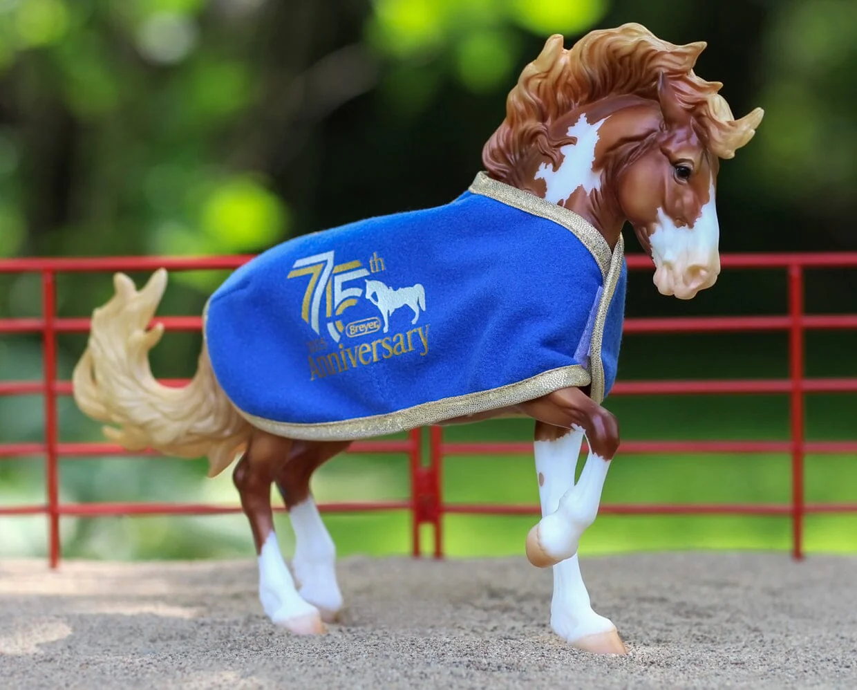 75th Anniversary Horse Blanket - Blue - Image 2