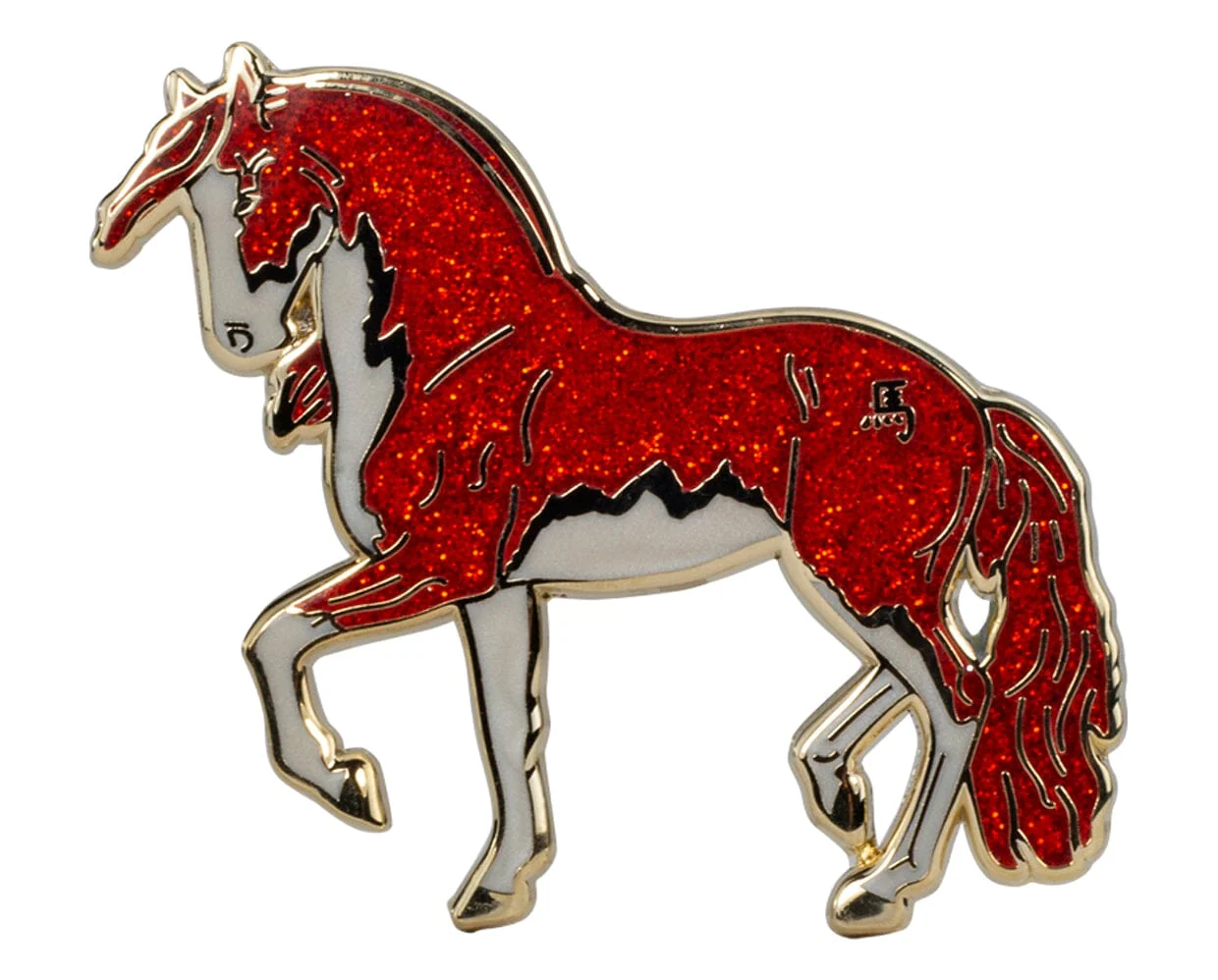 Yàn Wǔ | Fire Horse Deluxe Enamel Pin - Image 2
