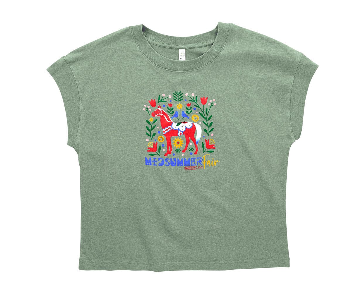 Ladies Midsummer Dala Horse T-Shirt