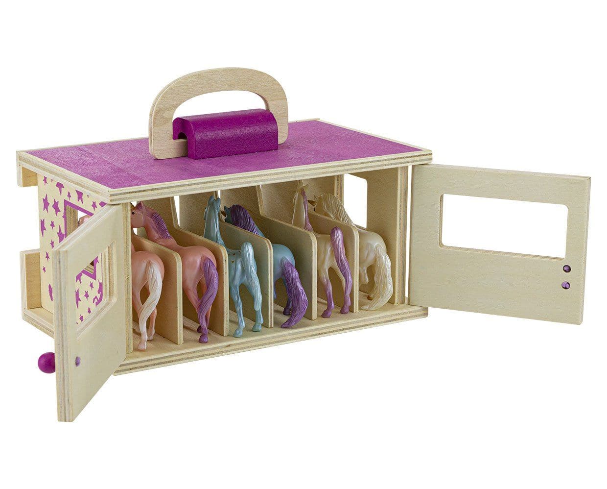 Unicorn Magic Wood Carry Stable with 6 Unicorns - Image 10